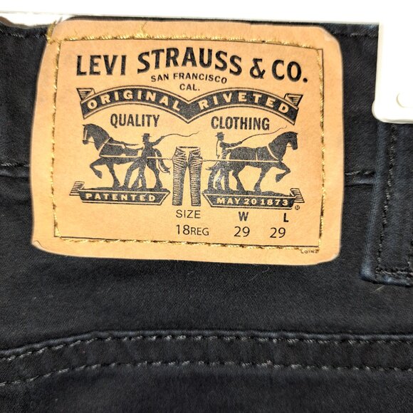 Levi's 511 Black Slim Fit Jeans 29x29,18Reg - Picture 9 of 12